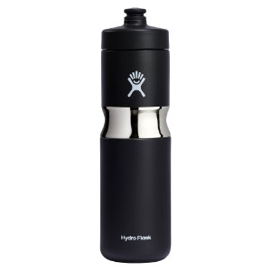 Спортна термоизолираща бутилка, неръждаема стомана, 590 ml, "Wide Mouth", черна - Hydro Flask