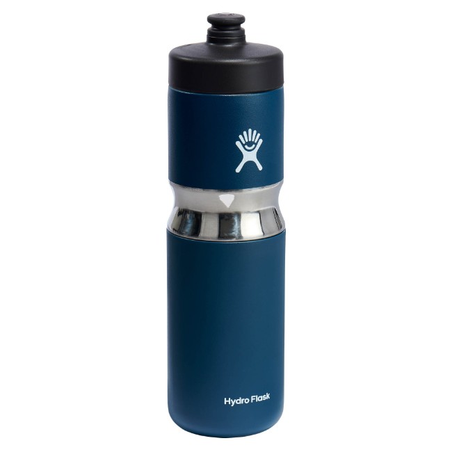 Спортна термоизолираща бутилка, неръждаема стомана, 590 мл, "Wide Mouth", Indigo - Hydro Flask