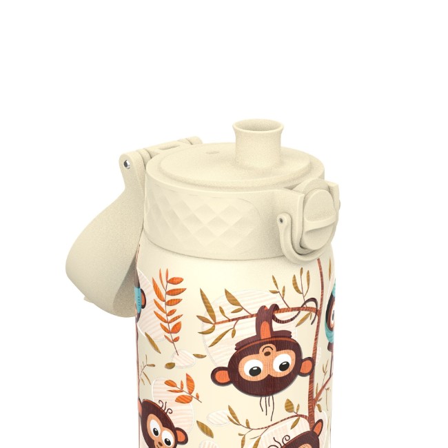 Детска бутилка за вода, неръждаема стомана, 400 мл, Monkeys - Ion8