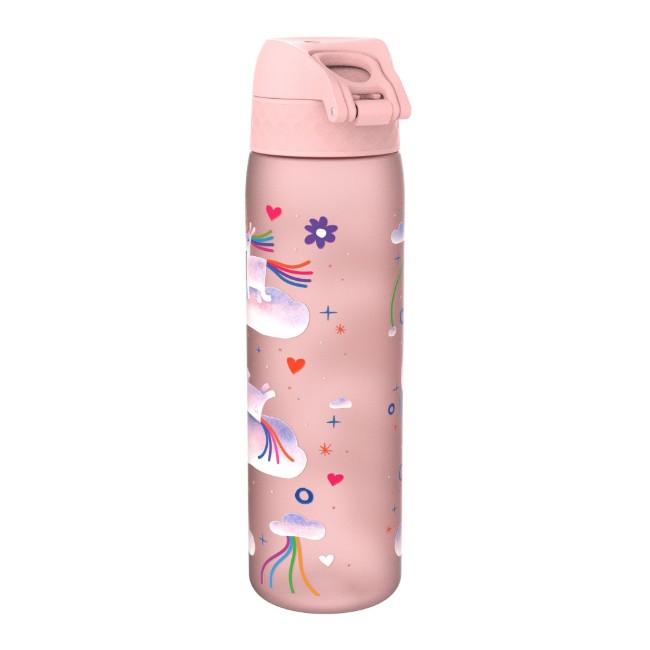 Детска бутилка за вода "Slim", recyclon™, 500 ml, Unicorn Rainbows - Ion8