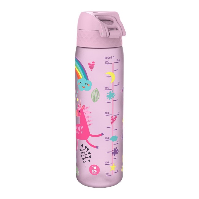 Детска бутилка за вода "Slim", recyclon™, 500 ml, Unicorns - Ion8