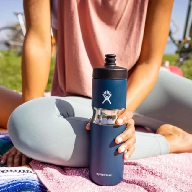 Капачка за термоизолираща бутилка, пластмасова, "Sport Wide", Black - Hydro Flask