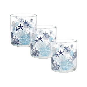 Комплект от 3 чаши Alighieri, изработени от стъкло, 250 мл, "Coral" - Decover