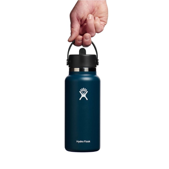 Термоизолираща бутилка, неръждаема стомана, 950 мл,  "Wide Straw", Indigo - Hydro Flask