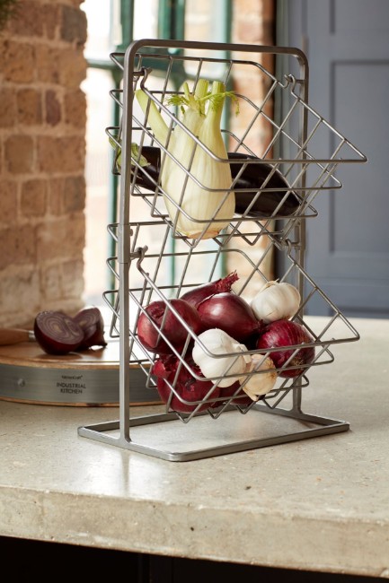 Многостепенна кошница за плодове и зеленчуци, 25 x 22 x 41,5 см, въглеродна стомана - от Kitchen Craft