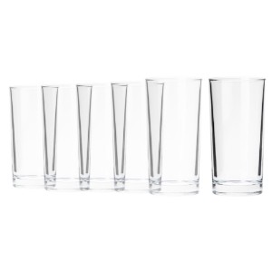 Комплект от 6 чаши за пиене, стъклена чаша, 250 мл, "Indro" - Borgonovo