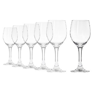 Комплект чаши за вино от 6 части, стъкло, 380мл, "Ducale" - Borgonovo