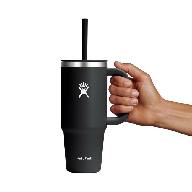 Топлоизолирана чаша, неръждаема стомана, 710 мл, "All Around Travel", черна - Hydro Flask