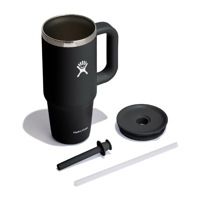 Топлоизолирана чаша, неръждаема стомана, 710 мл, "All Around Travel", черна - Hydro Flask