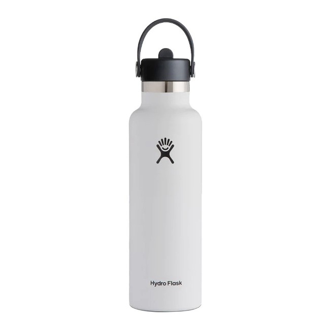Термоизолирана бутилка, неръждаема стомана, 620 мл, "Standard Straw", бяла - Hydro Flask