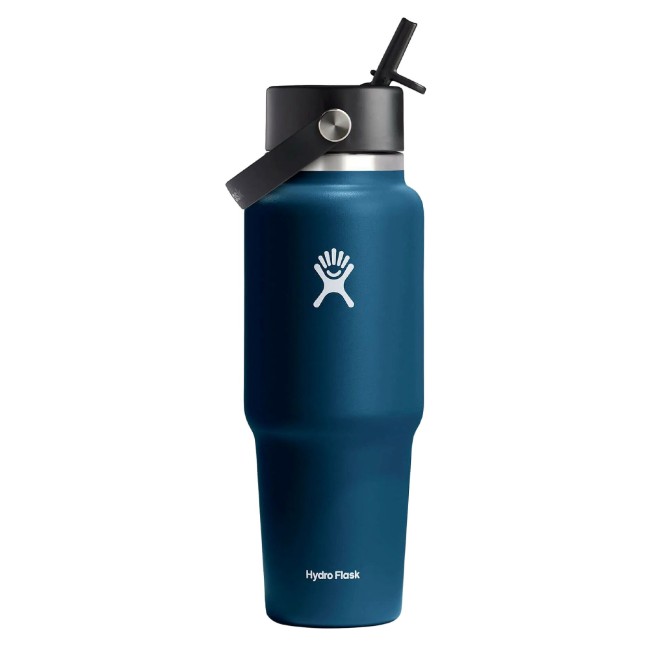 Термоизолирана бутилка, неръждаема стомана, 950 мл, "Wide Straw", Indigo - Hydro Flask