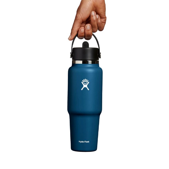 Термоизолирана бутилка, неръждаема стомана, 950 мл, "Wide Straw", Indigo - Hydro Flask