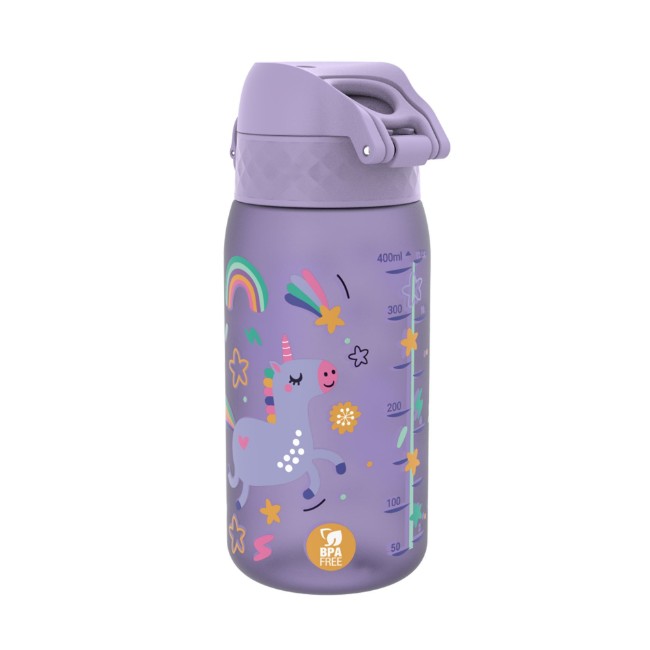 Детска бутилка за вода, recyclon™, 350 мл, Periwinkle, Unicorns - Ion8
