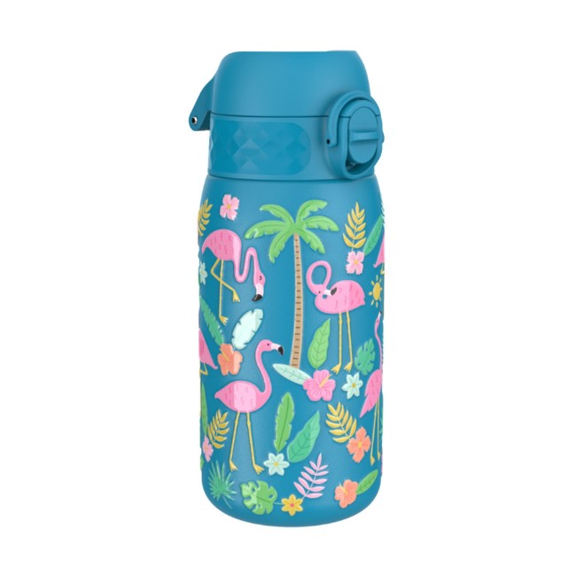 Детска бутилка за вода, неръждаема стомана, 400 мл, Flamingos - Ion8