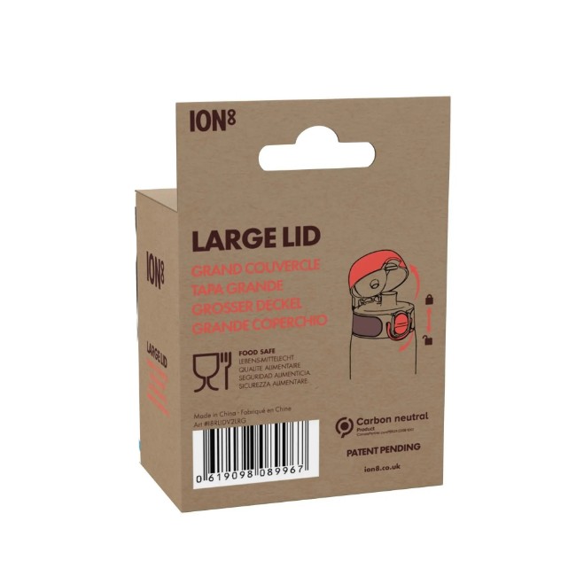 Капак за бутилка за вода, recyclon™, размер L, черен - Ion8