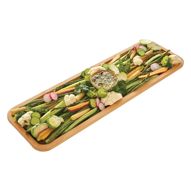 Сервираща дъска с капак, бамбук, 17x56 см, "Farberware" - Kitchen Craft